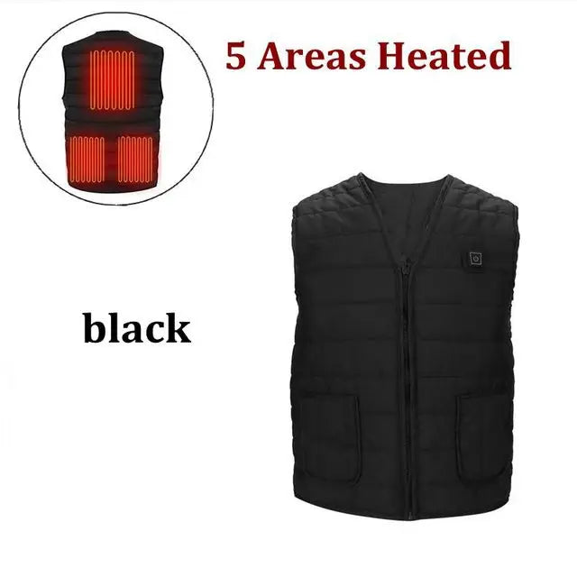 Gilet Chauffant Intelligent Unisexe 9 Zones Col V Coton Thermique Outdoor Automne Hiver Flexible Confortable Performant M-7XL – Gilet Chauffant Premium 9 Zones Intelligent Thermique | Mode Unisexe Outdoor Hiver Premium