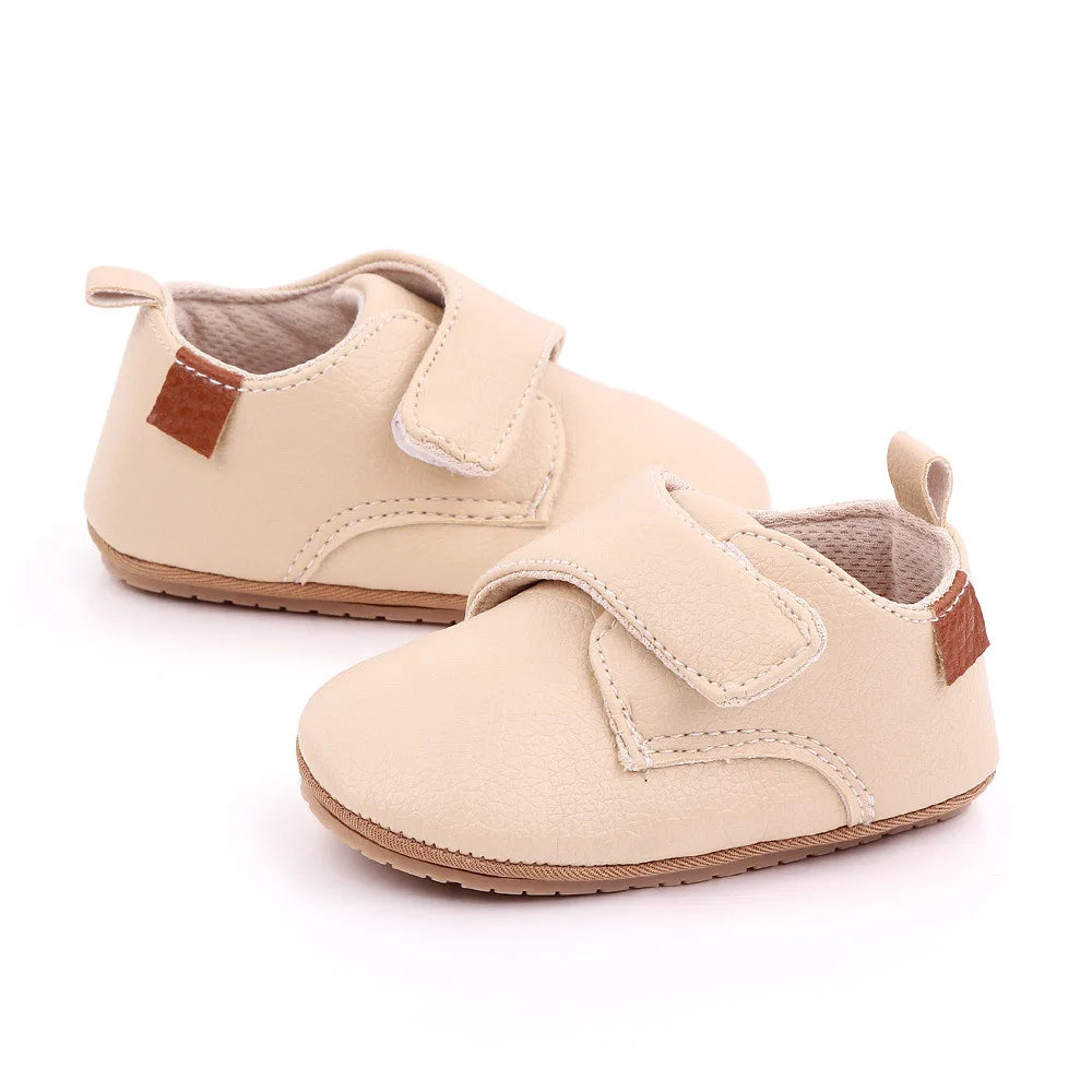 Chaussures Bébé Premiers Pas Cuir Semelle Caoutchouc Antidérapante – Mocassins Unisexe Nouveau-Né Toddler