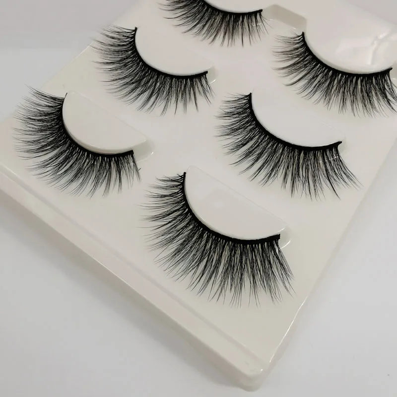 Lot 3 Paires Faux Cils 3D Vison SHIDISHANGPIN – 27 Styles Fluffy Wispy Épais | Cils Faux Faits Main Maquillage Yeux