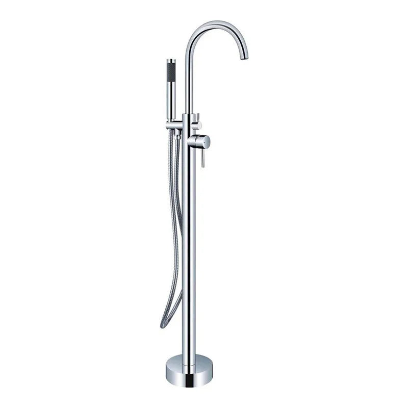 Robinet Baignoire Ìlot Sol Rose Gold – Laiton, Inverseur, Bec Baignoire & Douchette | Style Luxe Salle de Bain