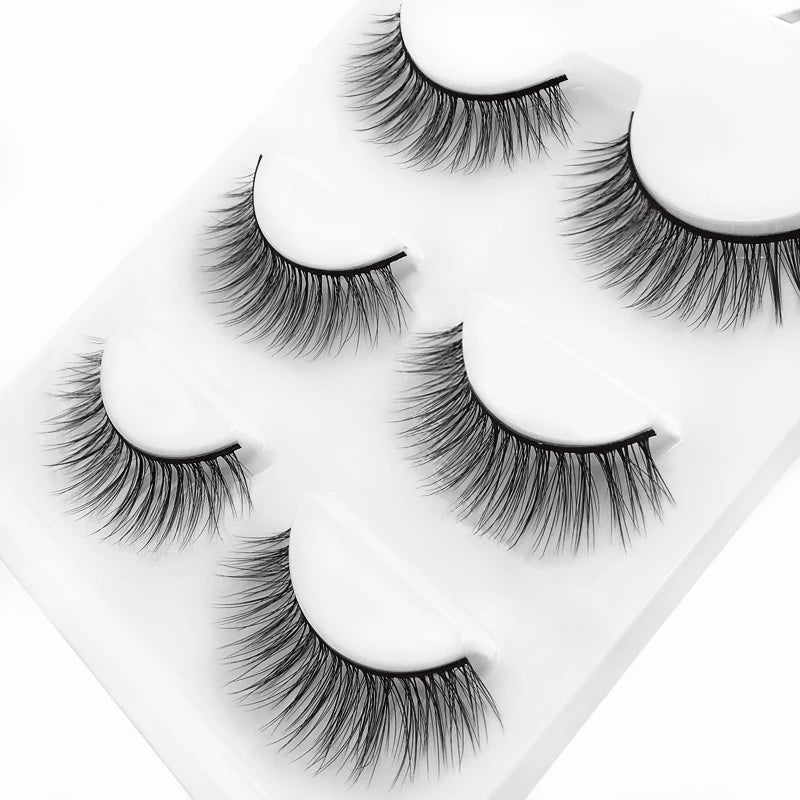 Lot 3 Paires Faux Cils 3D Vison SHIDISHANGPIN – 27 Styles Fluffy Wispy Épais | Cils Faux Faits Main Maquillage Yeux