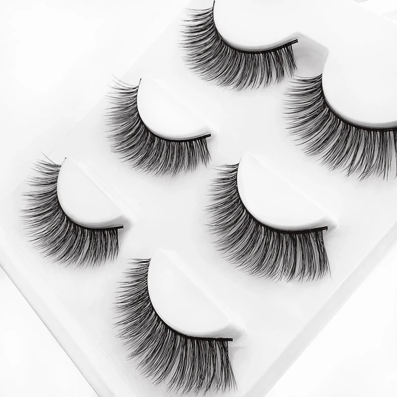 Lot 3 Paires Faux Cils 3D Vison SHIDISHANGPIN – 27 Styles Fluffy Wispy Épais | Cils Faux Faits Main Maquillage Yeux