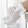 Chaussettes Hautes Bébé Unisexe Nœud Coton Mesh Été – Antidérapantes Nouveau-Né Toddler 0-2 Ans