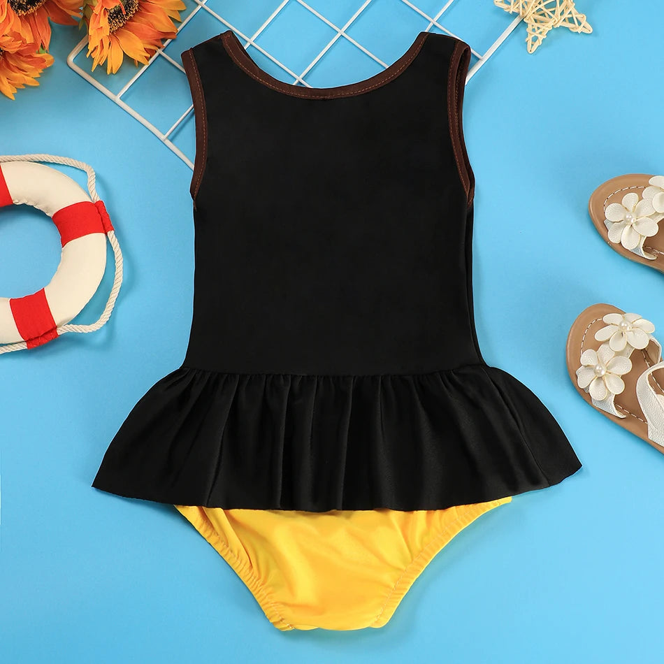 Maillot de Bain Fille Princesse Sirené – Costume Plage Piscine Été Enfant Anna Elsa Raiponce Mirabel