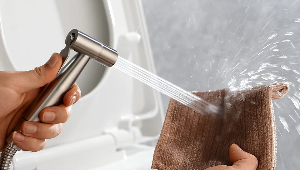 Kit Bidet Douchette Toilette Inox Autonettoyant – Robinet & Douchette à Main, Hygiène Optimale | Salle de Bain
