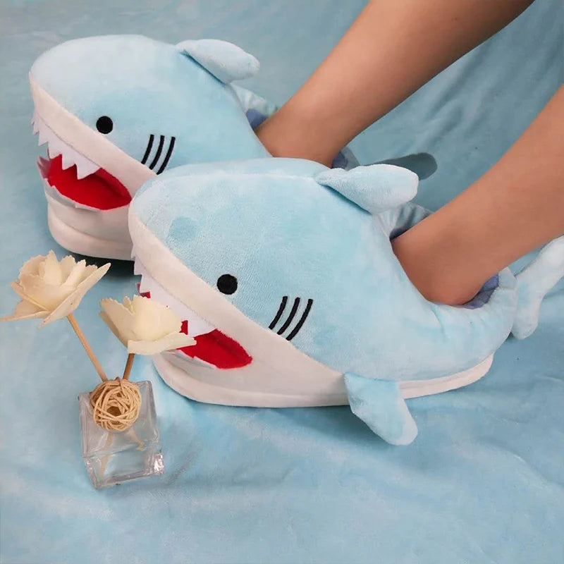 Chaussons Requin Shark Unisexe – Pantoufles Créatives Intérieur Hiver Printemps Fourrure