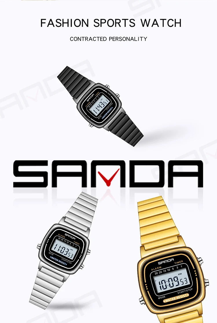 Montre Femme Luxe SANDA Dorée Quartz Classique – Étanche Élégante Cadeau Fashion