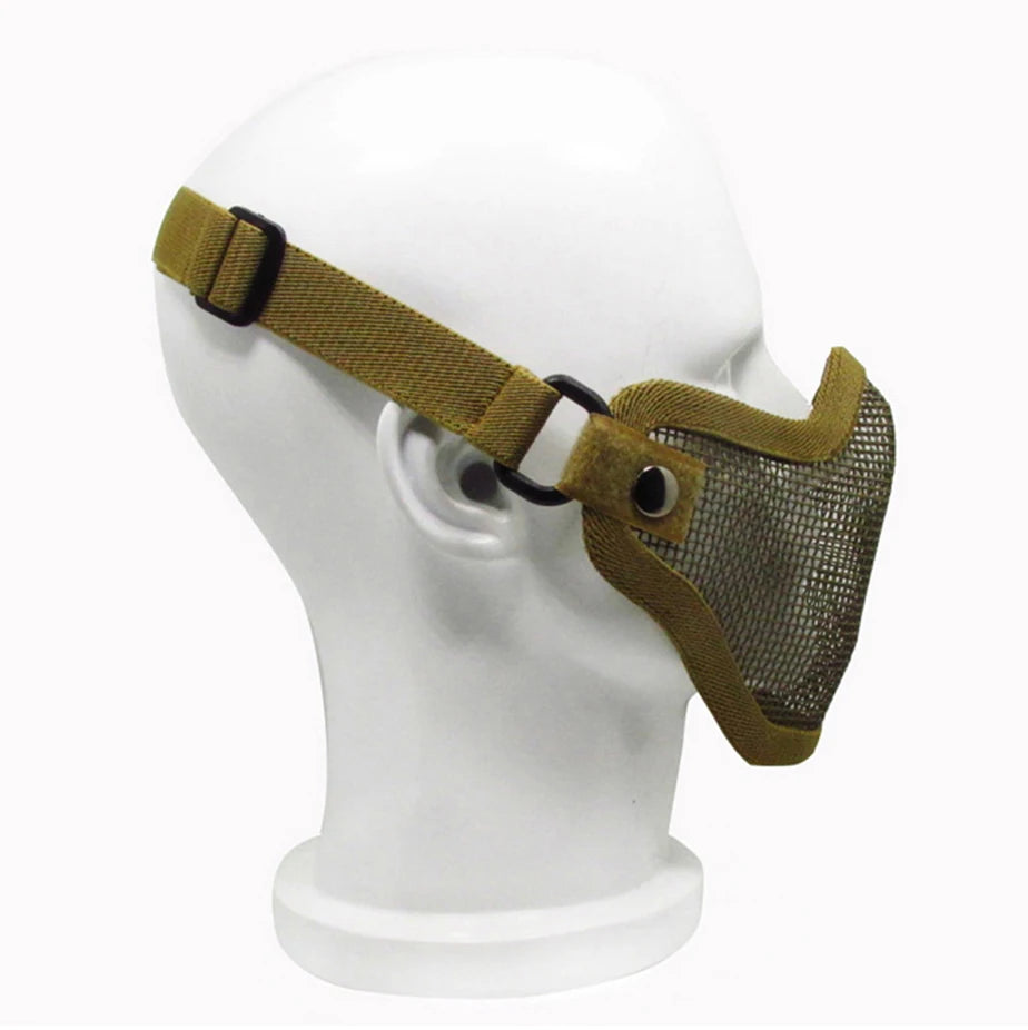Masque Tactique Demi-Visage Tête de Mort - Airsoft, Paintball & Chasse