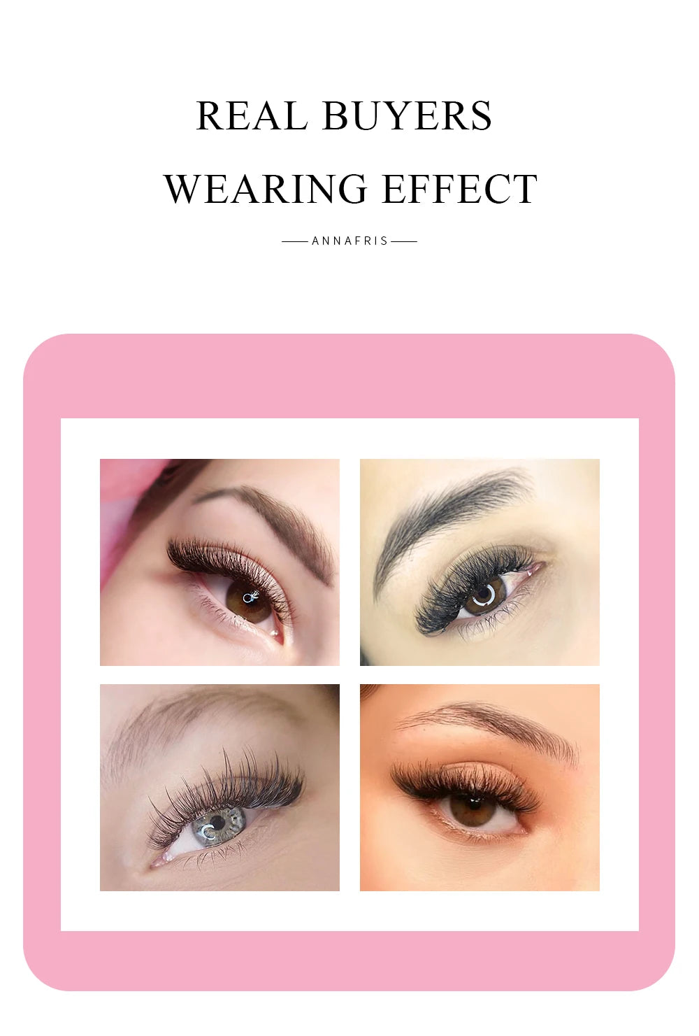 Extensions Cils Individuels ANNAFRIS Korean PBT 8-25mm – Matte Naturel Faux Vison | Fournitures Lashes Professionnel