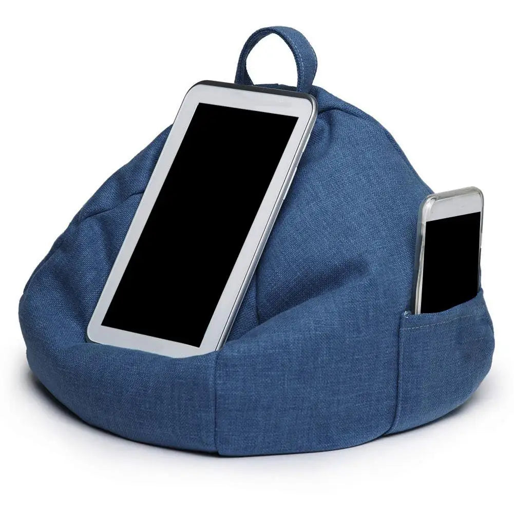 Coussin Bean Bag Multifonction Portable – Support Tablette iPad & iPhone, Lecture, Voiture & Maison | Coussin Imitation Lin