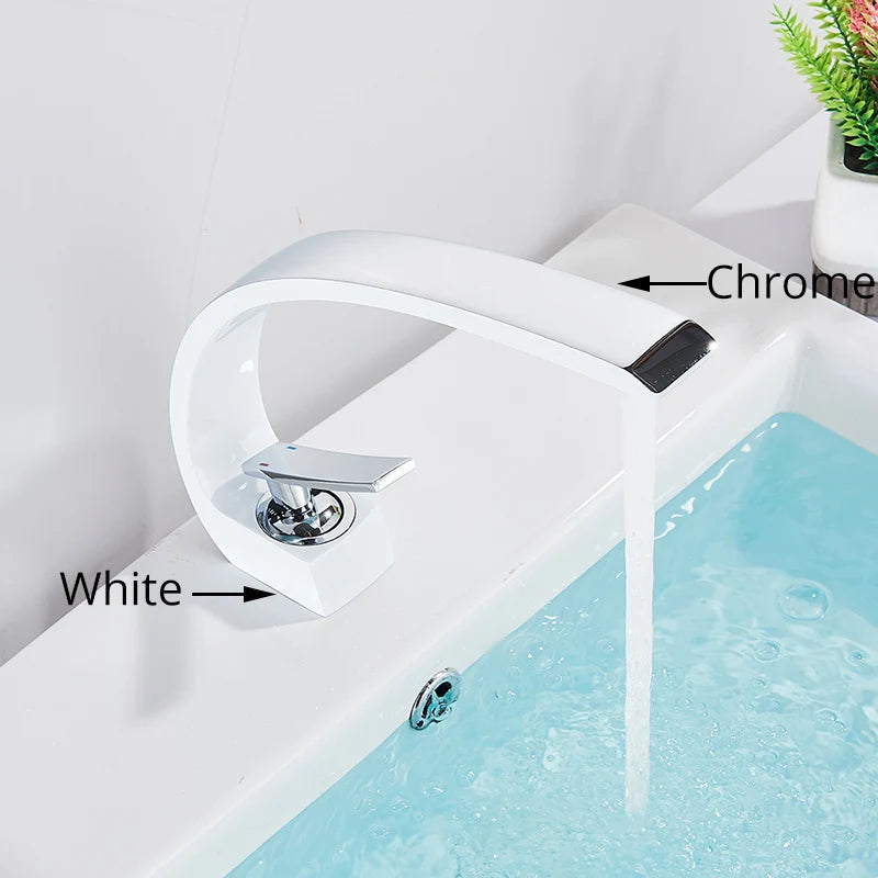 Uythner Robinet Lavabo Noir en Laiton – Mitigeur Mono-Commande 1 Trou | Eau Chaude & Froide Salle de Bain