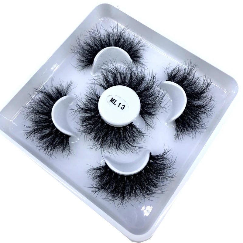 Faux Cils 3D Mink Naturels 2025 – Lot 3 Paires Longues | Extensions Cils Beauté