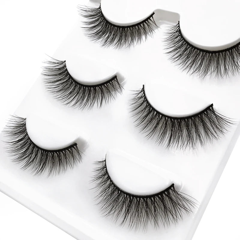 Lot 3 Paires Faux Cils 3D Vison SHIDISHANGPIN – 27 Styles Fluffy Wispy Épais | Cils Faux Faits Main Maquillage Yeux