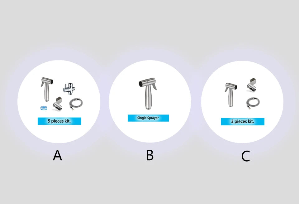 Kit Bidet Douchette Toilette Inox Autonettoyant – Robinet & Douchette à Main, Hygiène Optimale | Salle de Bain