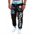 Jogging Herren Bedruckt Buchstaben Grafik Elastische Taille Lässig Hip Hop Sport Outdoor Täglich – Grau Blau Schwarz Streetwear | Herrenmode Trend