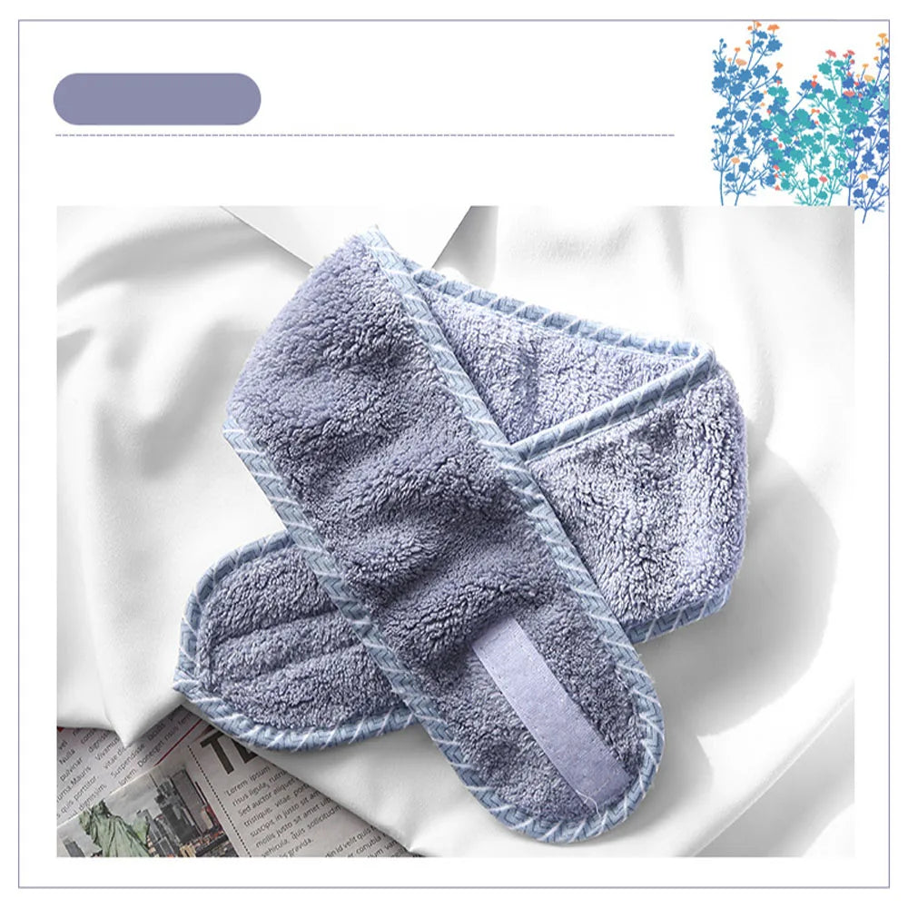 Bandeau Maquillage Velcro Femme – Turban Réglable SPA & Soin | Maintien Cheveux