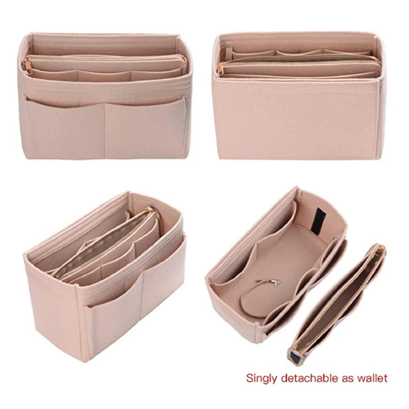 Filz-Taschenorganizer – Tragbare Kosmetiktasche Reise-Organizer Kompatibel mit bekannten Marken