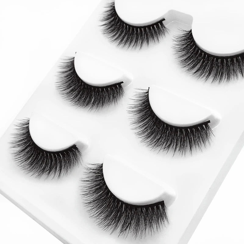 Lot 3 Paires Faux Cils 3D Vison SHIDISHANGPIN – 27 Styles Fluffy Wispy Épais | Cils Faux Faits Main Maquillage Yeux