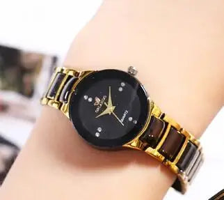 Montre Couple Luxe Acier Inoxydable – Femme & Homme Fashion Casual Idée Cadeau