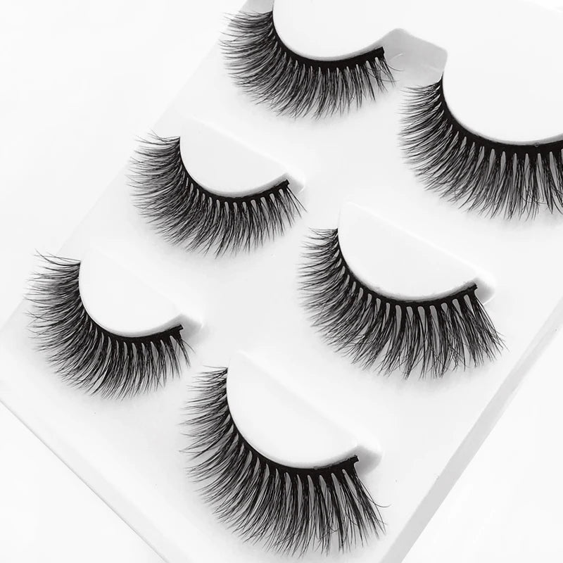 Lot 3 Paires Faux Cils 3D Vison SHIDISHANGPIN – 27 Styles Fluffy Wispy Épais | Cils Faux Faits Main Maquillage Yeux