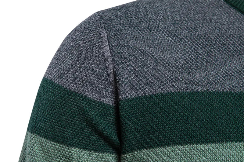 Pull Homme Coton Bicolore Col Rond – Pullover Tricoté Casual Chaud Qualité Premium Hiver | Mode Homme Premium