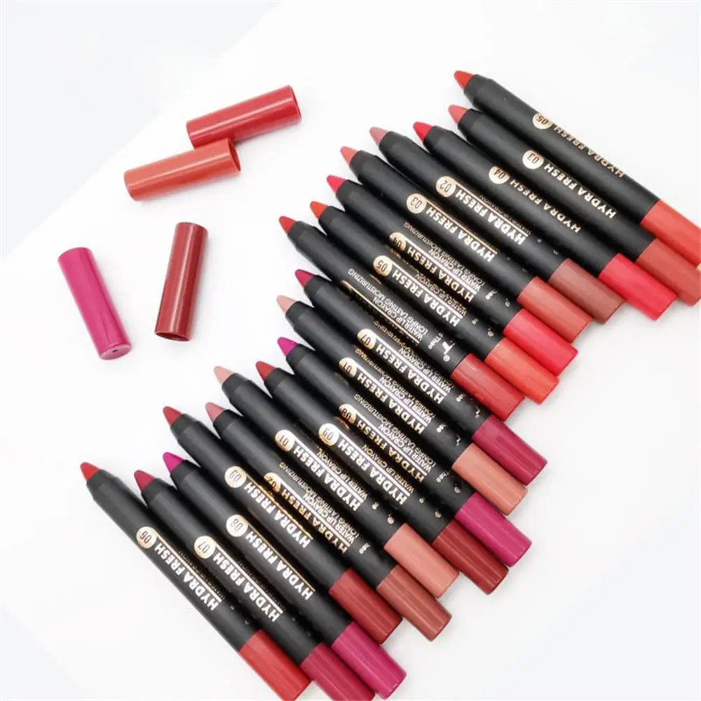 Crayon Rouge à Lèvres Mat Velvet 9 Couleurs – Longue Tenue Waterproof | Lip Tint Nude Hydratant Sexy
