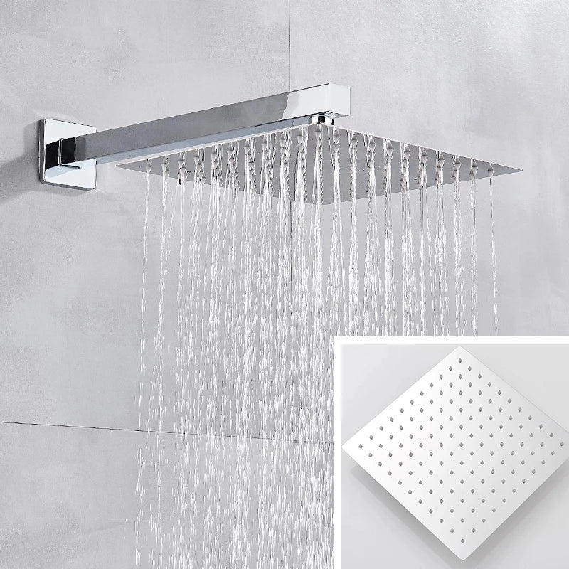 Système Douche LED Encastré – Pluie & Cascade, Bec Baignoire Pivotant, Mitigeur Eau Chaude & Froide | Salle de Bain Design