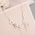 Collier Étoiles Argent 925 Femme – Pendentif Fashion Bijou Sterling Silver Tendance