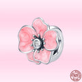 Charm Argent 925 Fleur de Lotus Rose Bamoer – Pendentif Sac & Bracelet DIY | Bijou Fin Femme Premium Élégant & Symbolique