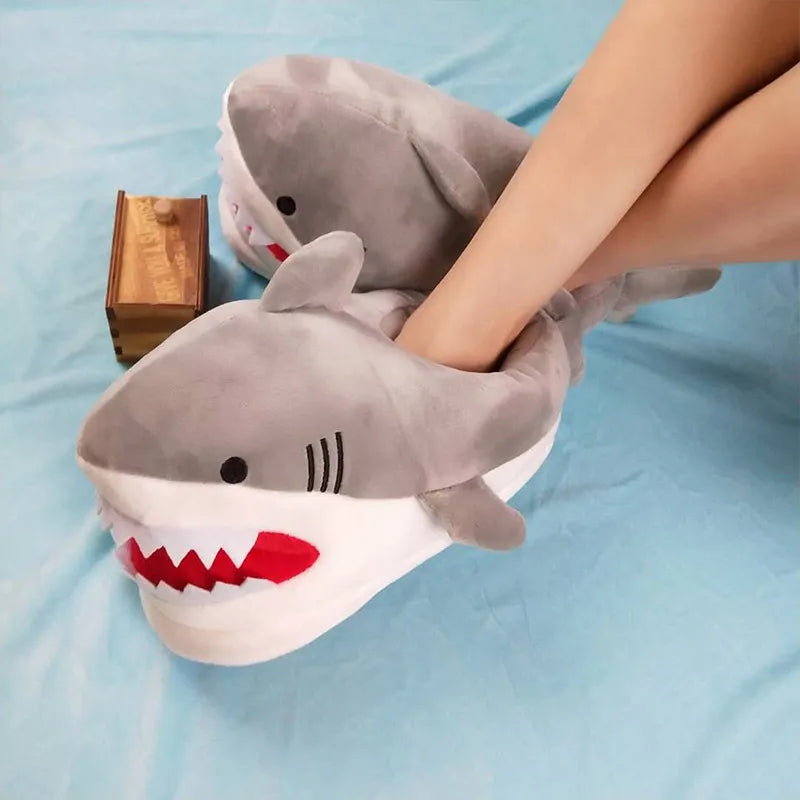 Chaussons Requin Shark Unisexe – Pantoufles Créatives Intérieur Hiver Printemps Fourrure