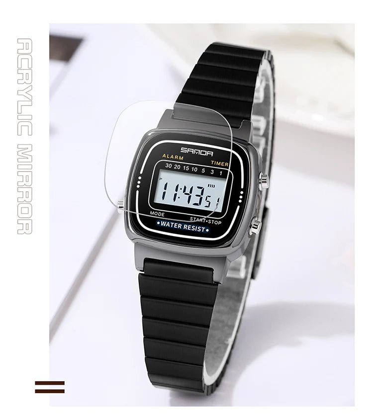 Montre Femme Luxe SANDA Dorée Quartz Classique – Étanche Élégante Cadeau Fashion