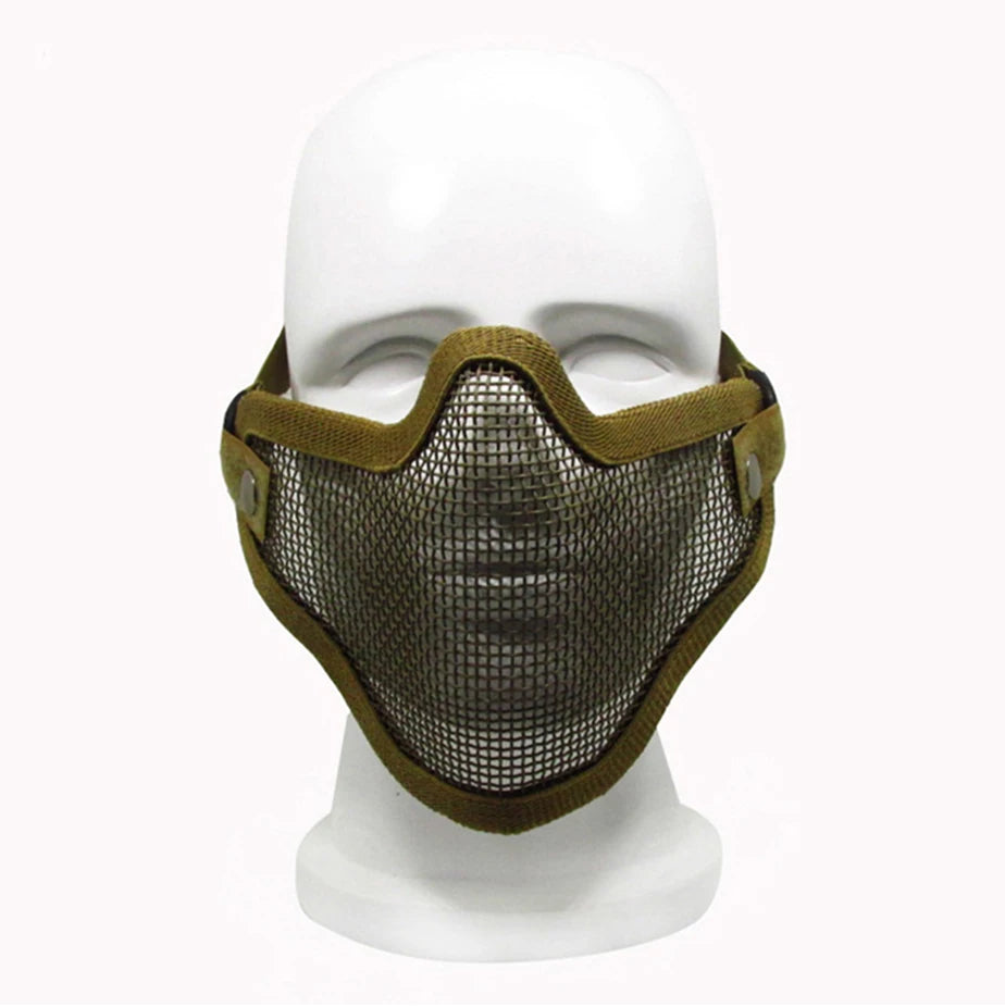 Masque Tactique Demi-Visage Tête de Mort - Airsoft, Paintball & Chasse