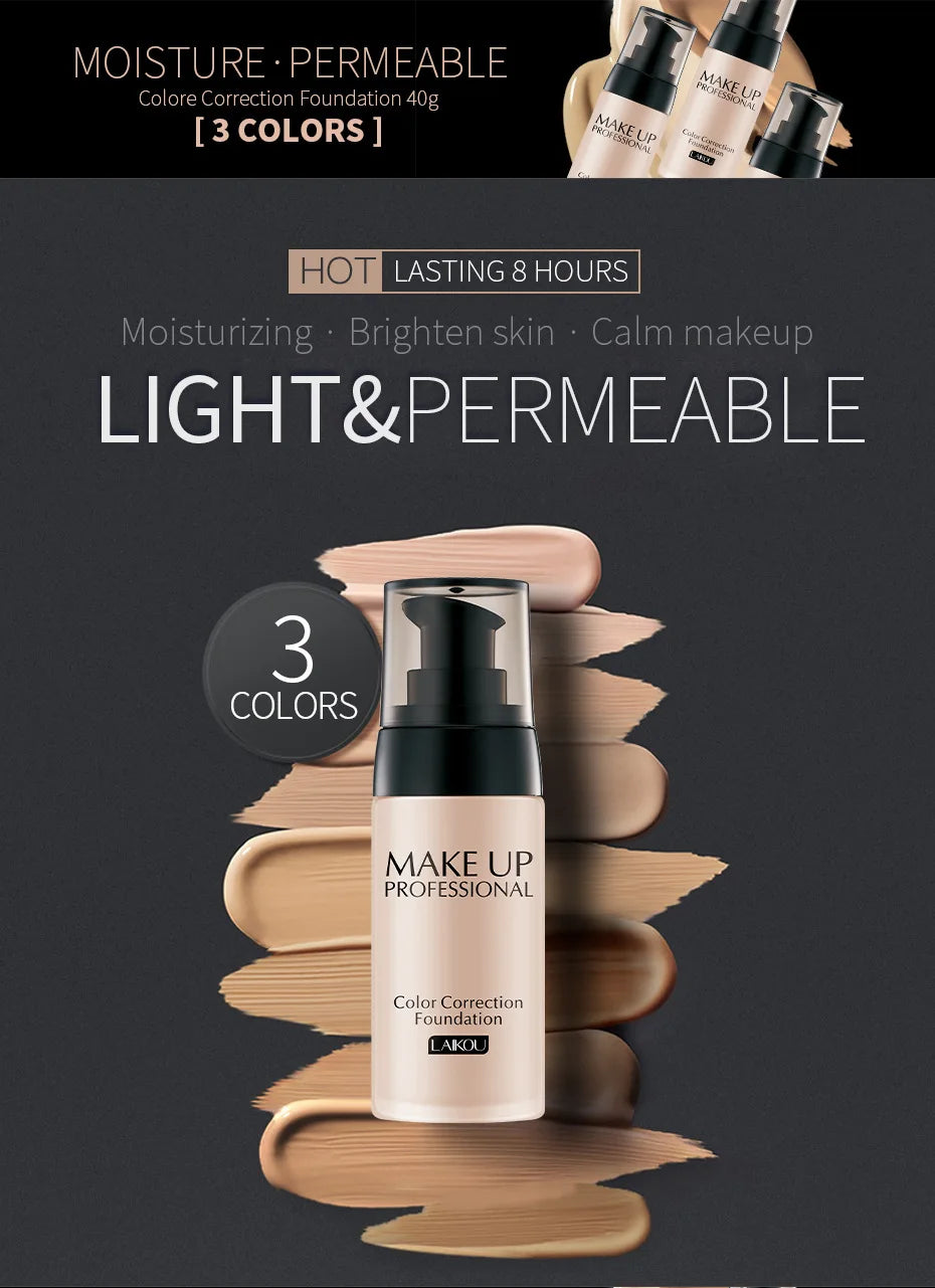 Fond de Teint BB Cream LAIKOU 40g – Correcteur Hydratant Anti-Brillance | Waterproof