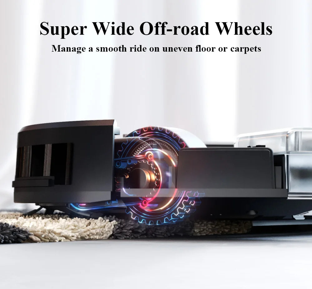 Robot Aspirateur Laveur G20S – 6000Pa, Navigation Carte WiFi App, Réservoir Électrique, Aspiration Balayage & Lavage 3 en 1