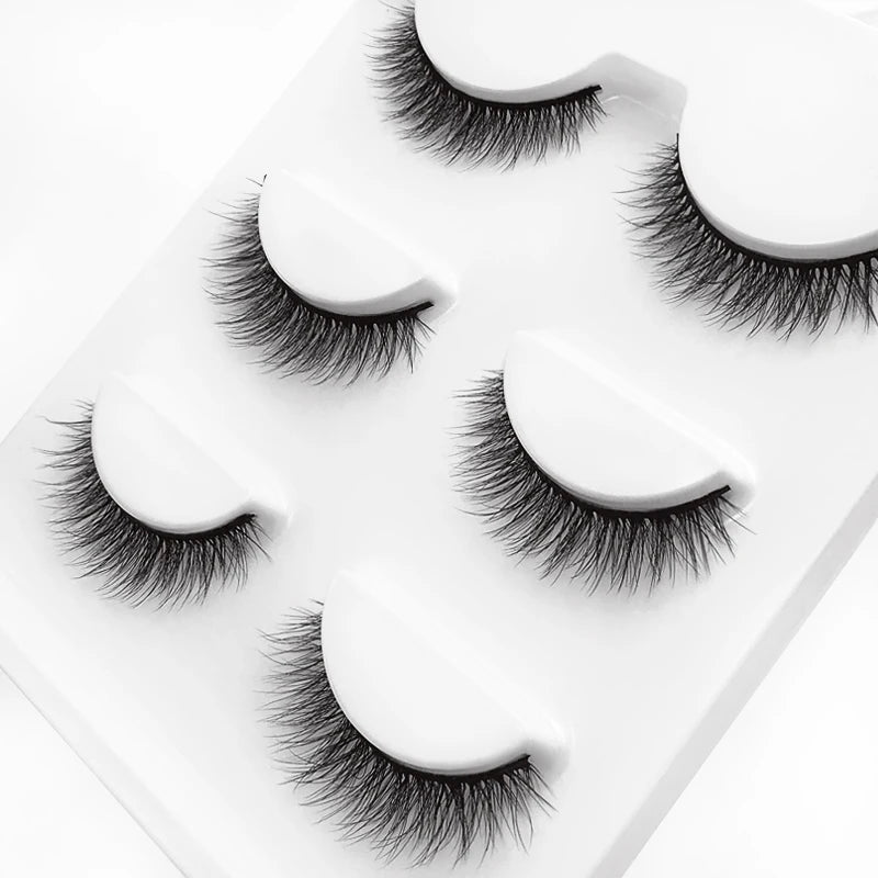 Lot 3 Paires Faux Cils 3D Vison SHIDISHANGPIN – 27 Styles Fluffy Wispy Épais | Cils Faux Faits Main Maquillage Yeux