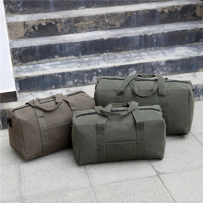 Sac de Voyage Pliable Grande Capacité Canvas Unisexe – Duffel Bag Épaule | Fitness, Gym & Voyage | Portable & Résistant