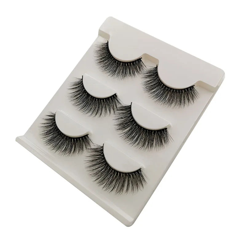 Lot 3 Paires Faux Cils 3D Vison SHIDISHANGPIN – 27 Styles Fluffy Wispy Épais | Cils Faux Faits Main Maquillage Yeux