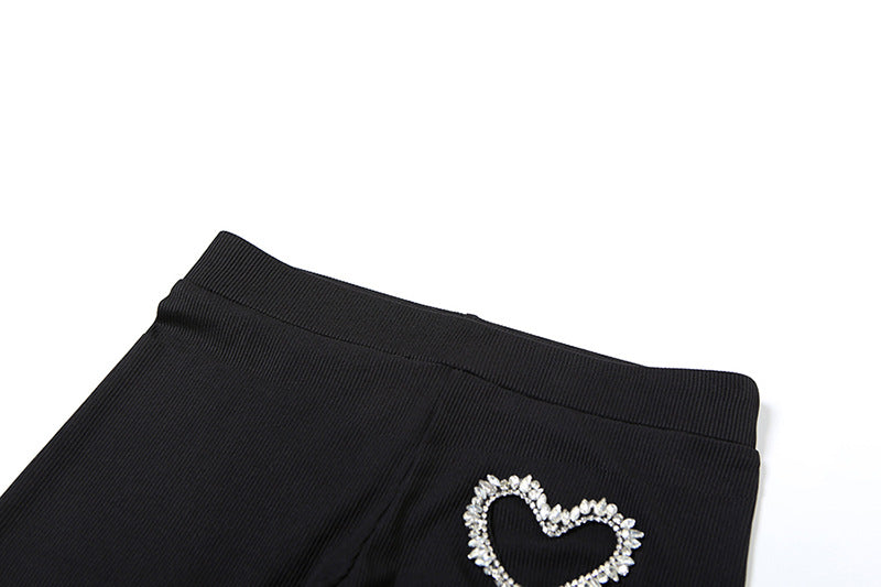 Damen-Set 2-teilig Rollkragen Sexy & Figurbetont – Langarm-Top mit Cut-outs & Hose High Waist | Chic & Trendy