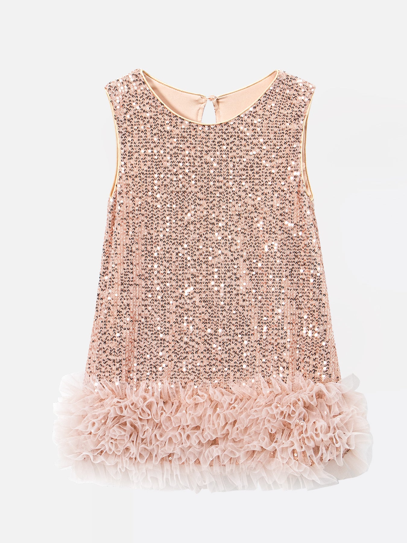 Robe Princesse Fille À Paillettes Sans Manches – Tenue Anniversaire Fête 2-8 Ans