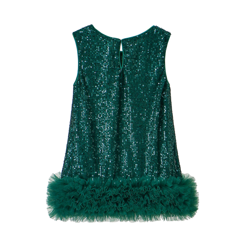 Robe Princesse Fille À Paillettes Sans Manches – Tenue Anniversaire Fête 2-8 Ans