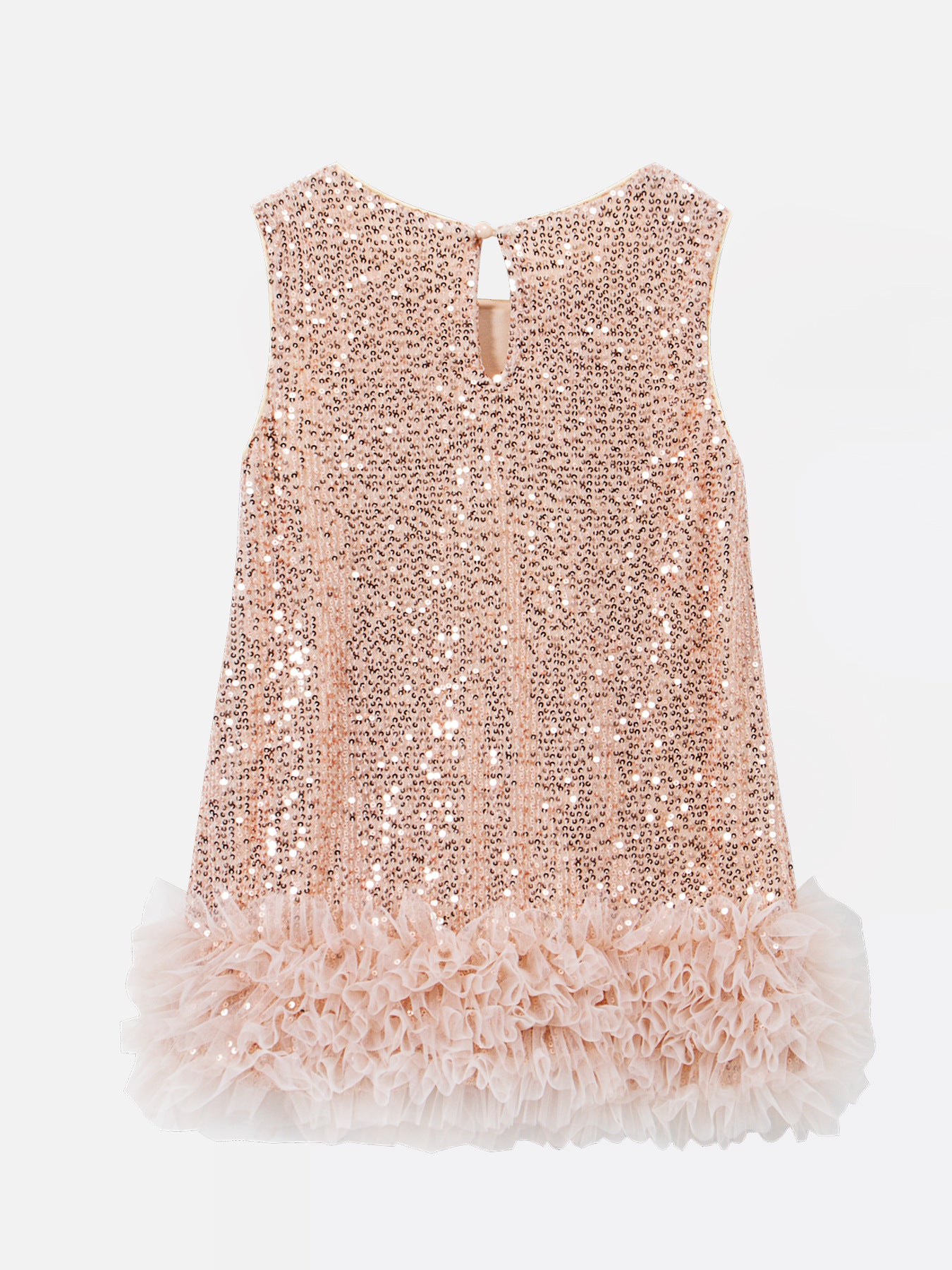 Robe Princesse Fille À Paillettes Sans Manches – Tenue Anniversaire Fête 2-8 Ans