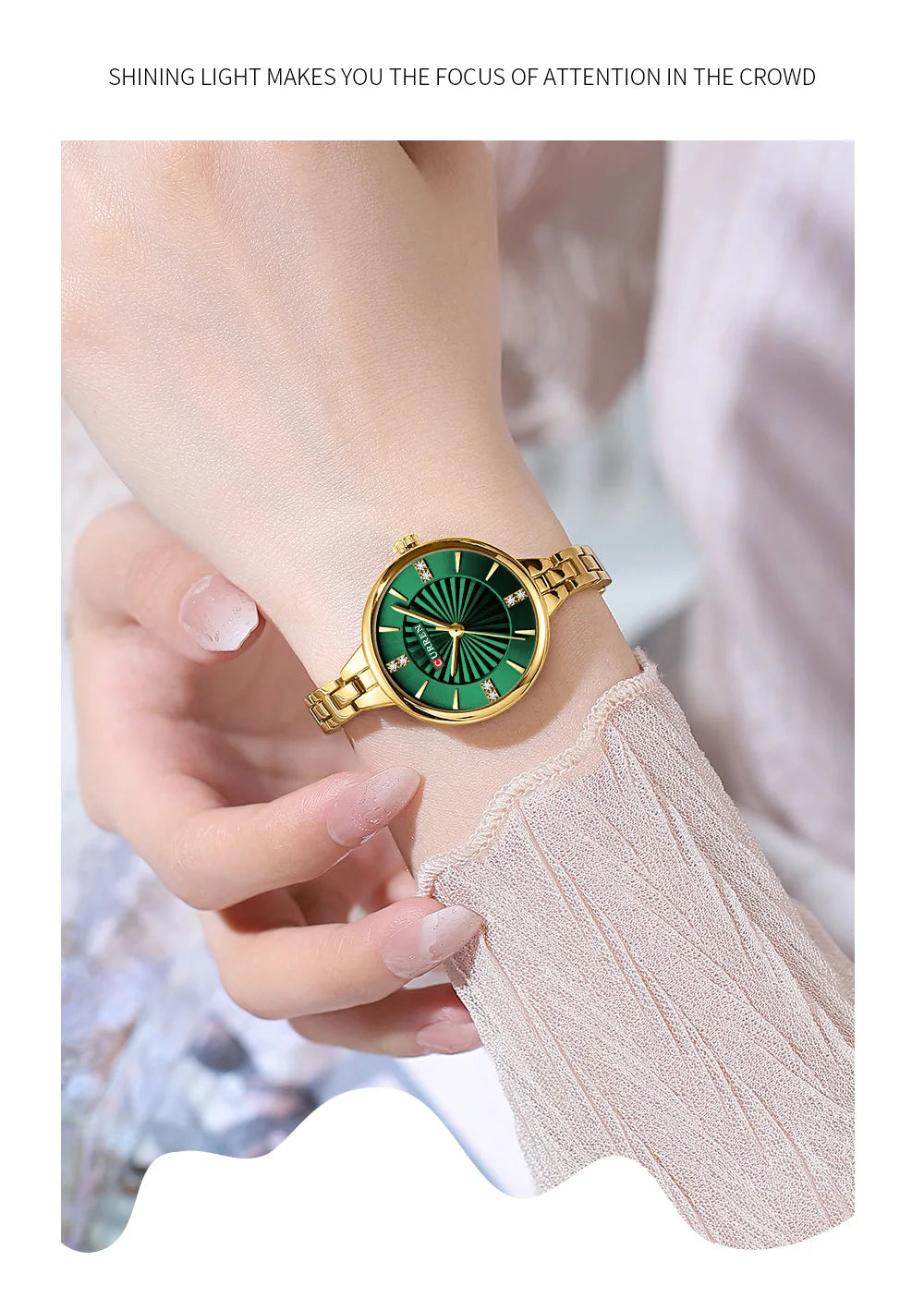 Montre Femme CURREN Luxe Diamond Quartz – Acier Étanche Élégante Dress Diamant