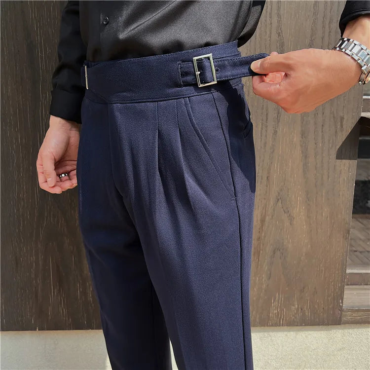 Anzughose Naples Gurkha Slim Fit 2025 – Chino High Waist Hochzeit Party Casual