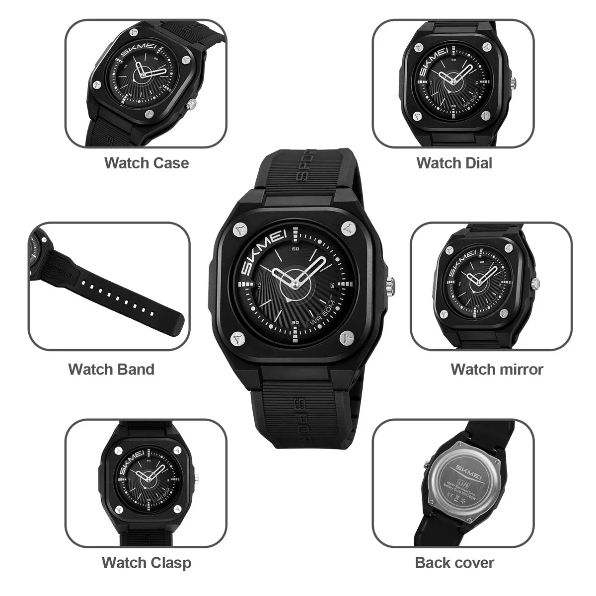 Montre Homme SKMEI 2329 Sport Business Quartz – Étanche Alarme Fashion Multifonction