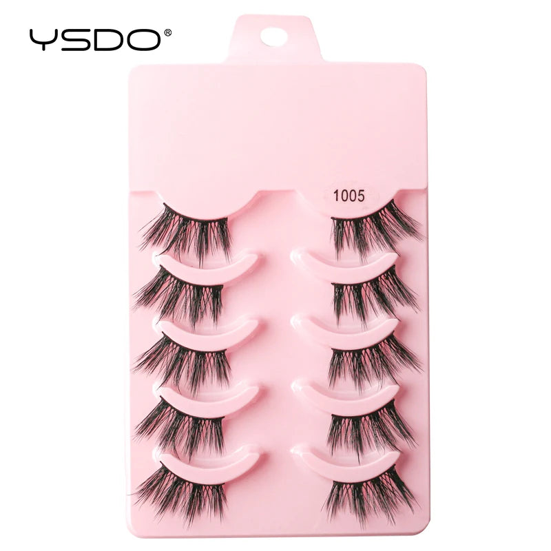 Faux Cils Mink 3D YSDO – Lot 3/5/10 Paires | Maquillage Dramatique Naturel