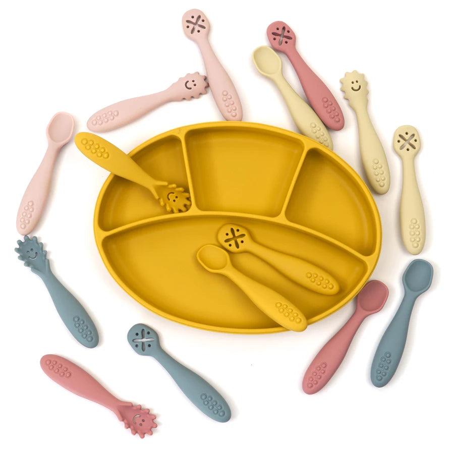 Set de 3 Cuillères d'Apprentissage Bébé – Couverts Ergonomiques pour Tout-Petits