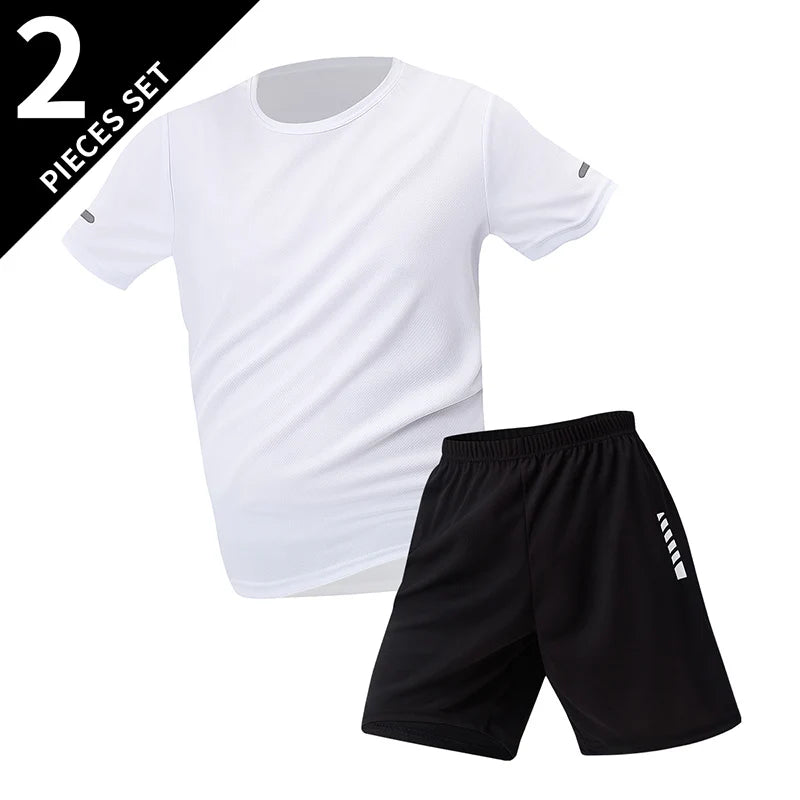Ensemble Sport Homme Séchage Rapide Grande Taille T-Shirt + Short Lot 2/4/6 Pièces Loisirs Running Fitness Casual Ado – Pack Sport Économique | Mode Homme Sport Premium