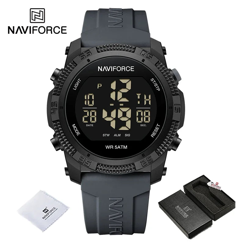 Montre Homme NAVIFORCE Sport Électronique Silicone 5ATM – Étanche Tendance Fashion