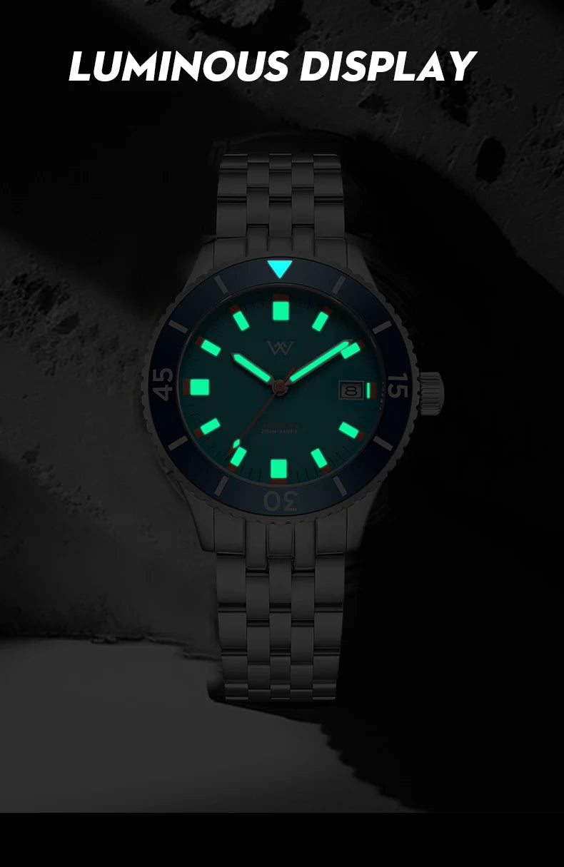 Montre Homme Welly Merck WM203 Automatique NH35 – Saphir Céramique 200M Luxe Premium