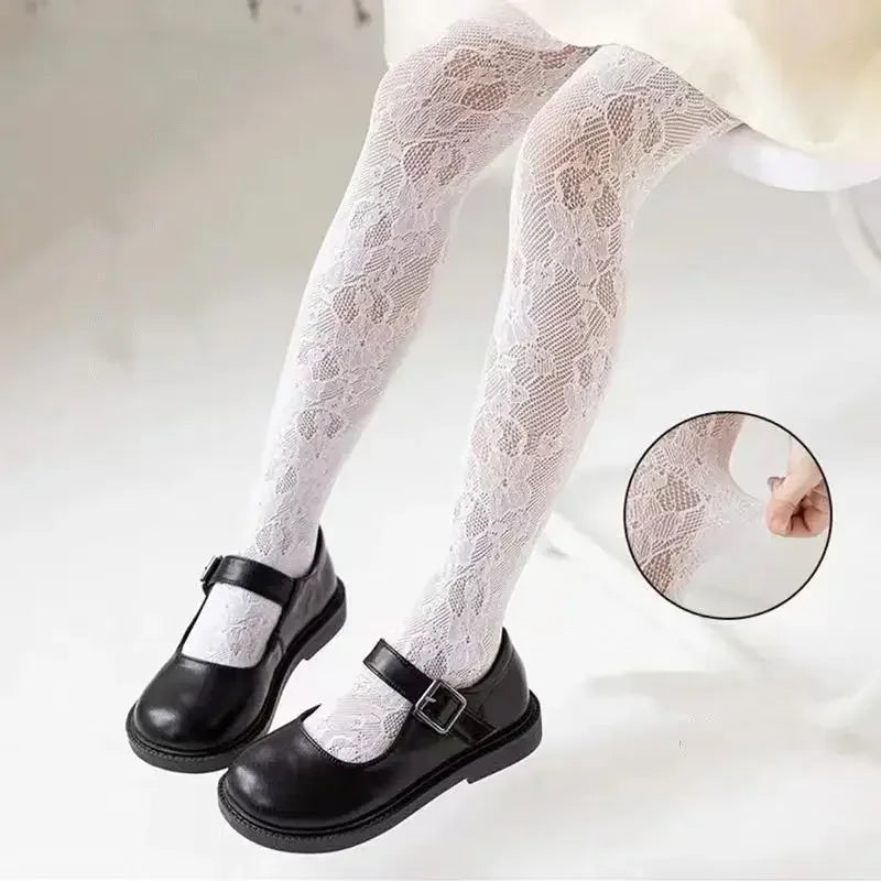 Strass-Netzstrumpfhose für Mädchen – Elastische Netzstrümpfe für Kinder, Damenmode, Trend